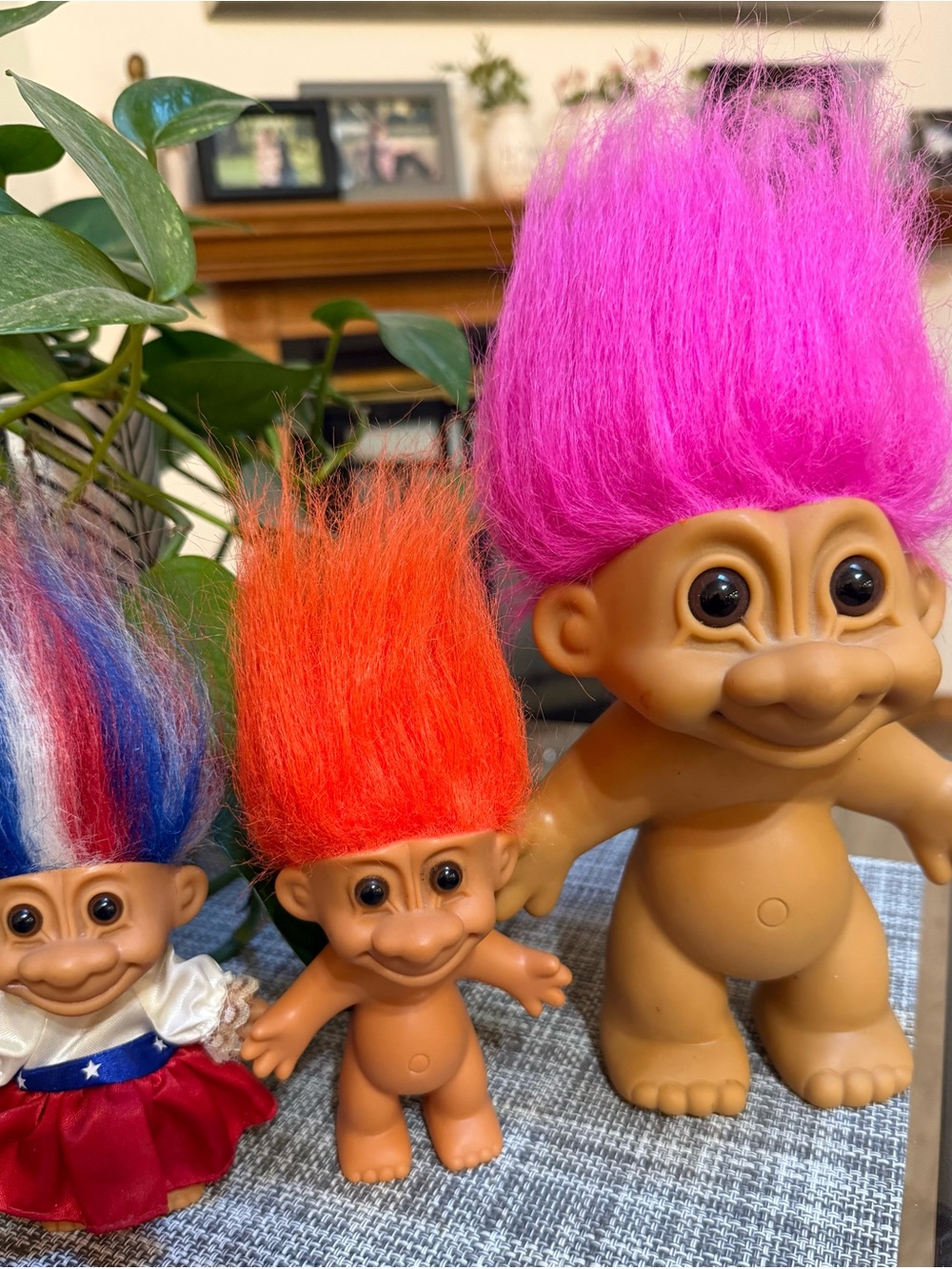 RUSS 1990 Vintage Troll Revival Dolls Collectable Set Patriotic Bright